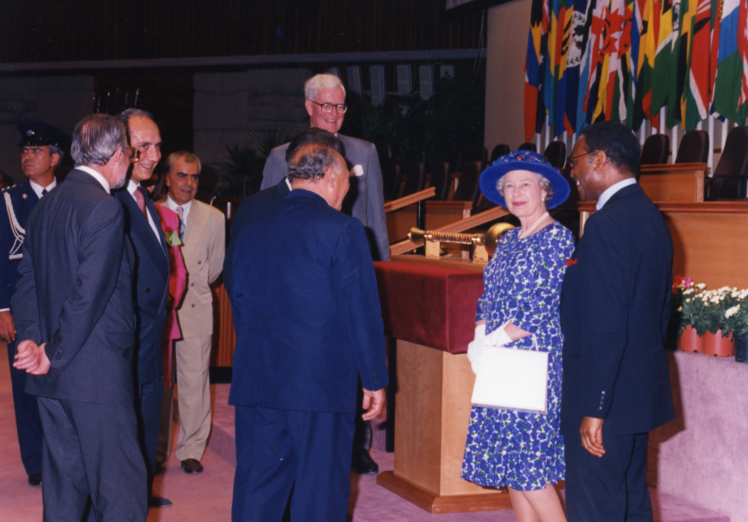 HM The Queen and former Secretary-General, Chief Emeka Anyaoku