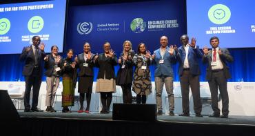 A Commonwealth delegation led by the Secretary-General of the Commonwealth, the Rt Hon Patricia Scotland KC, at COP26 in Glasgow, UK