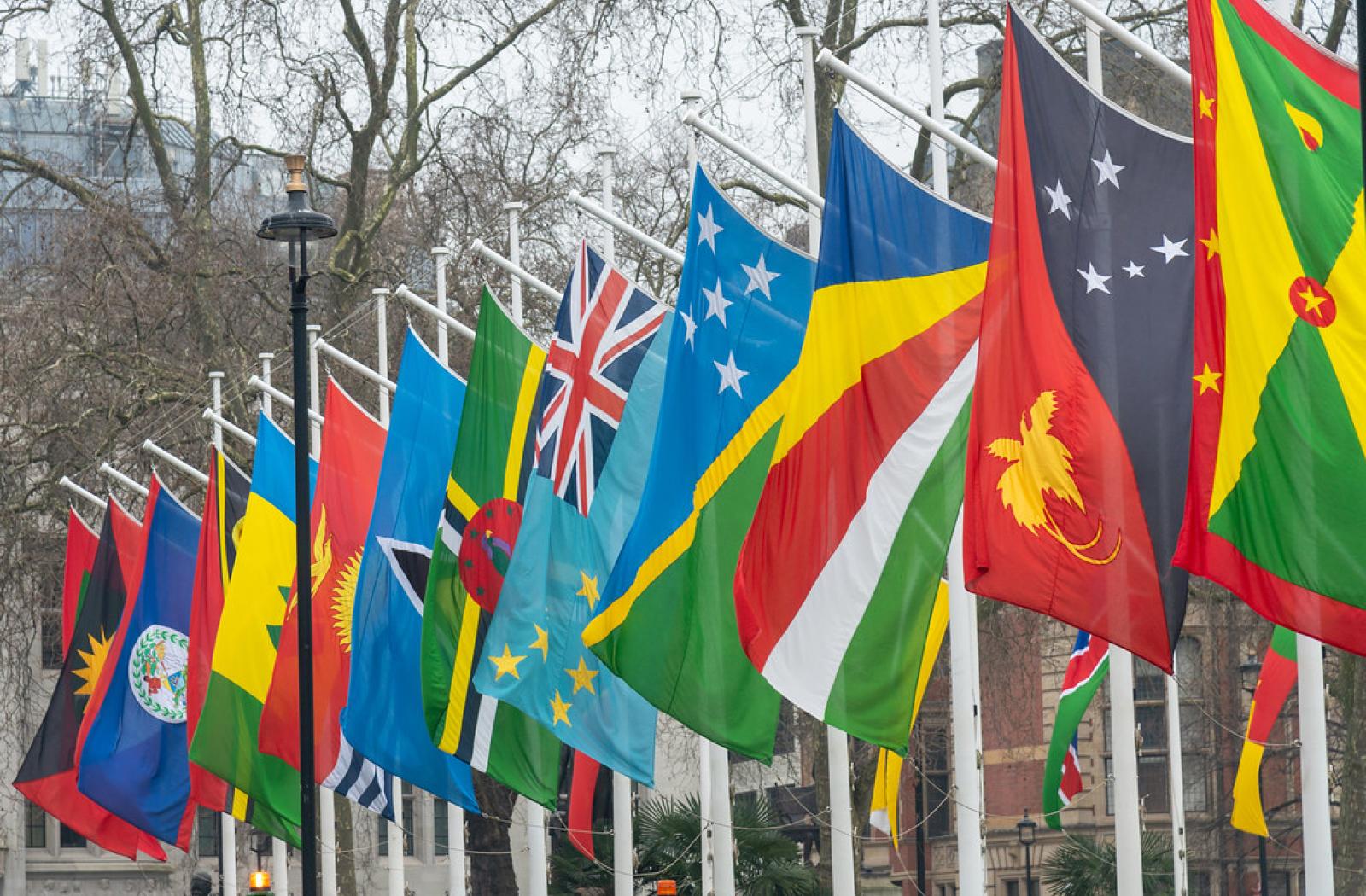 Flags on Parliament Square