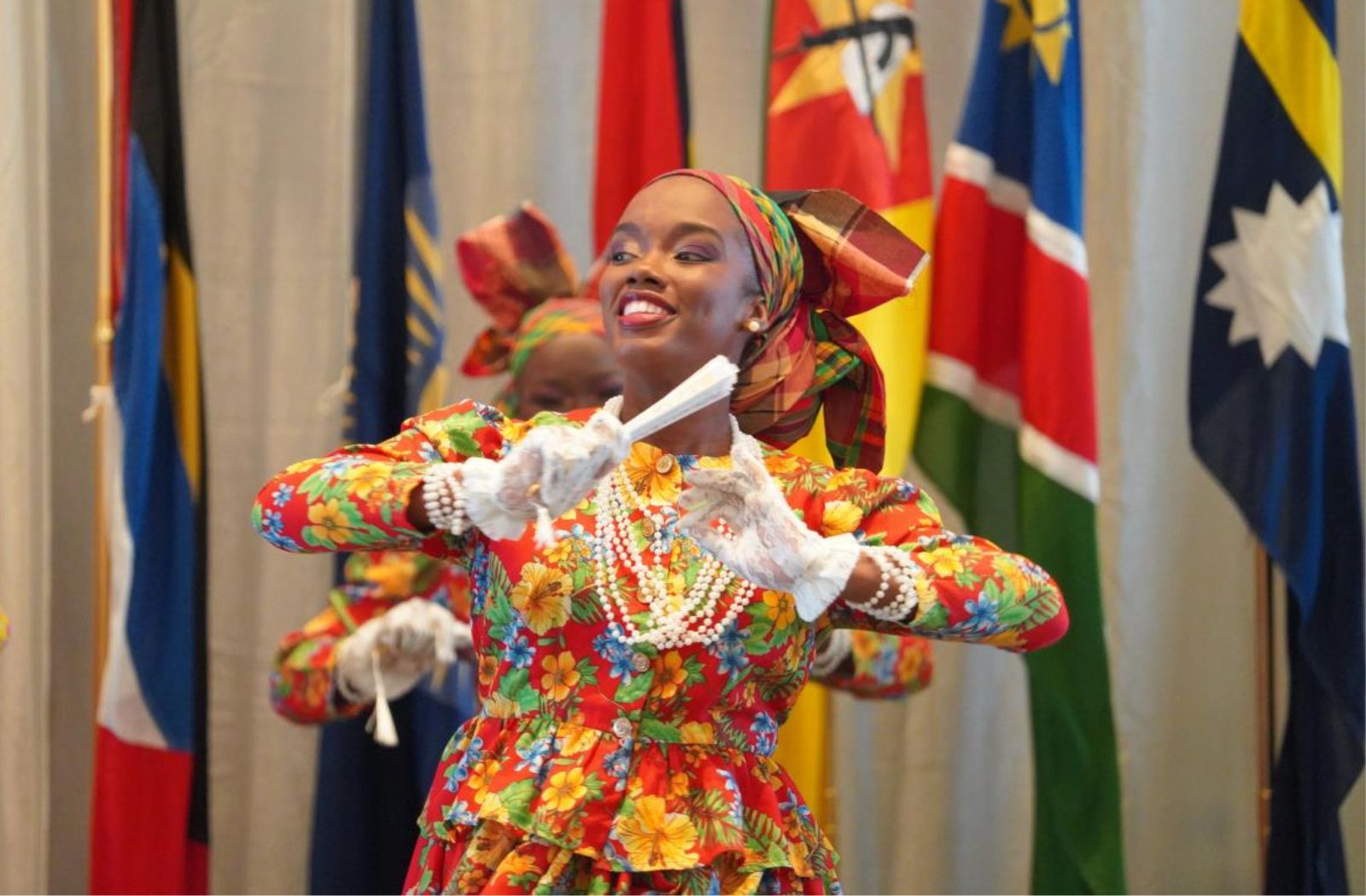 Antiguan dancers at the launch event for CHOGM 2026