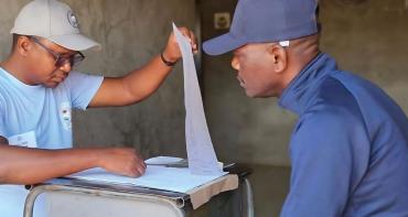 crosschecking of voter id against the electoral register in Botswana