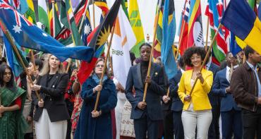 flag bearers on Commonwealth Day 2024