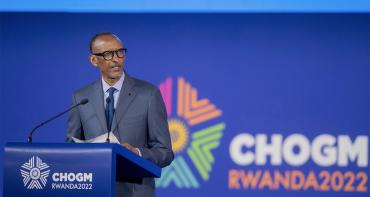 H.E. President Kagame delivering his speech to CHOGM 2022