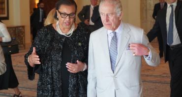 The Commonwealth Secretary-General, the Rt Hon Patricia Scotland, and His Majesty The King ahead of COP28