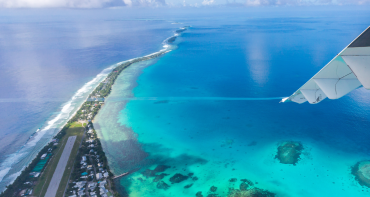 Aerial view of Tuvalu