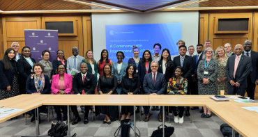 Group photo of youth delegates and ministers at the integenerational dialogue on the sidelines of the 37th Commonwealth Health Ministers Meeting