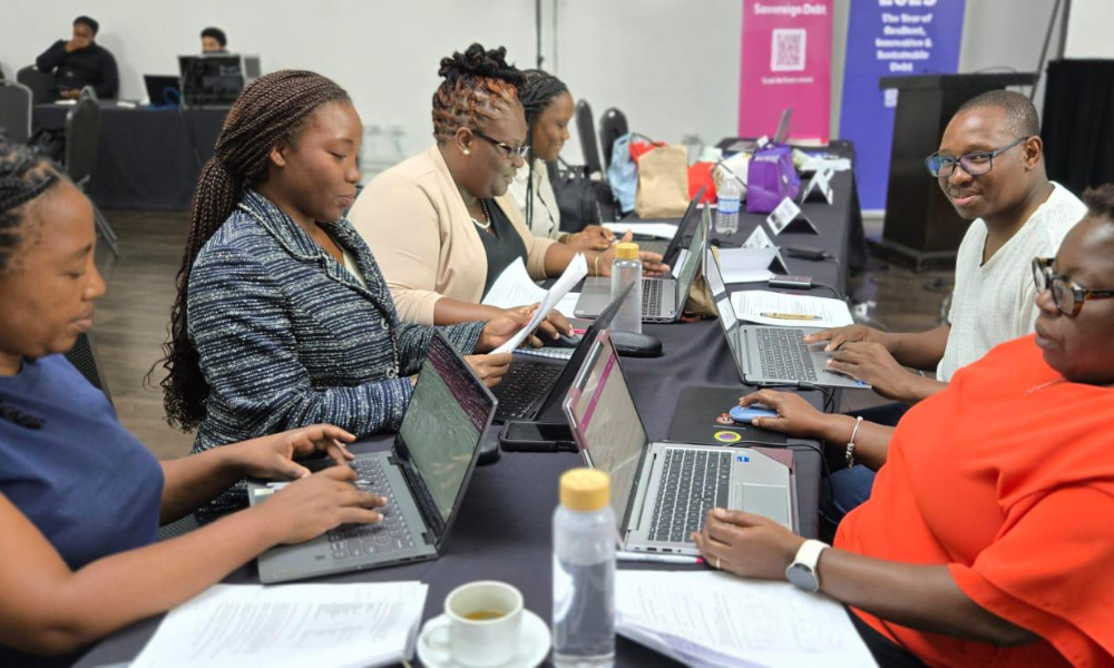 Participants at the debt management workshop in Jamaica